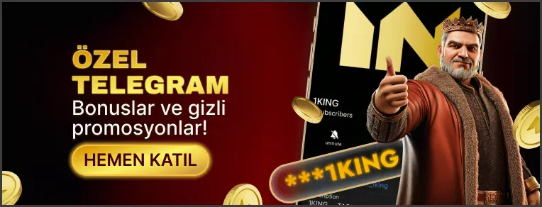 1 King Telegram kanalı: özel bonuslar ve promosyonlar – Türkiye sürümü
